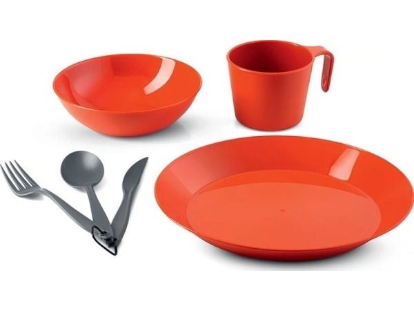 GSI Outdoors Cascadian bordsett for 1 person, terrakotta