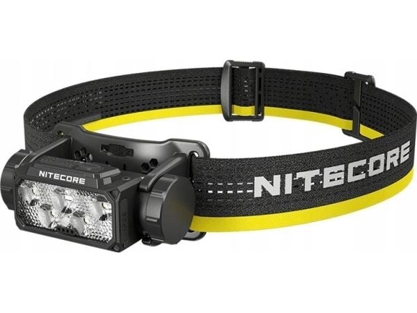Nitecore HC60 UHE, Hodebåndslommelykt, Sort, Gult, Aluminium, Polykarbonat (PC), Knapper, 2 m, 2 m