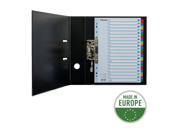 Esselte - Inndeler - 10 deler - fortrykt: A-Z - for A4 (210 x 297 mm) - med fliker - multifarge