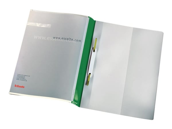 Esselte - Rapportfil - for A4 (210 x 297 mm) - kapasitet: 250 ark - grønn (en pakke 25)