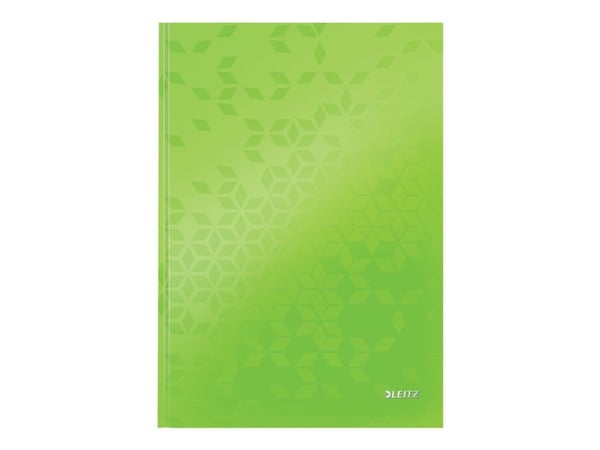 Leitz WOW - Notisbok - eskebundet - A4 (210 x 297 mm) - 80 ark / 160 sider - rutet - grønn - laminert kartong