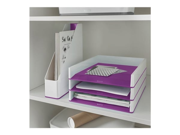 Leitz WOW kaksivärinen asiakirjahylly, violetti 53611062