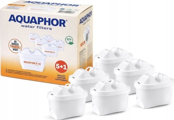 Aquaphor filterpatron AQUAPHOR Maxfor Plus H filterpatroner (6 stk.) For svært hardt vann