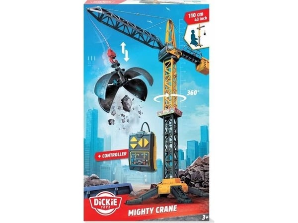 Dickie Toys byggkjøretøy modell Mighty Crane ferdigmodell