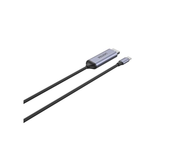 Unitek V1423C - Adapterkabel - USB-C (hann) til DisplayPort (hann) - DisplayPort 1.4 - 1.8 m - 8K 60Hz støtte, 4K 144Hz støtte - romgrå