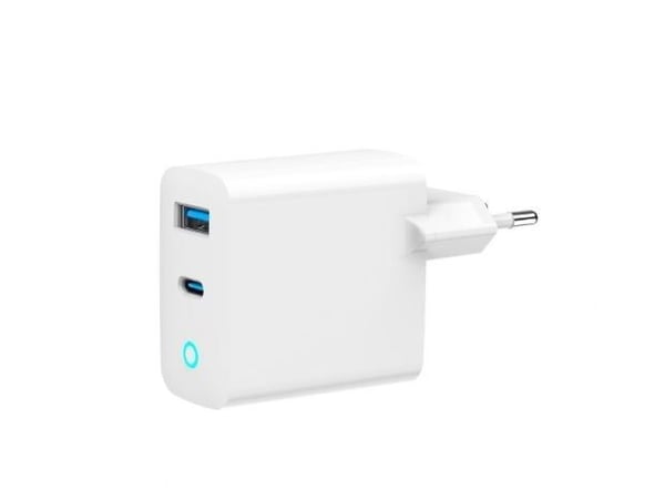 Gembird 2 Port 30W GaN USB Schnellladegerät LED Weiß TA-UC-PDQC30L-W-01, Sisätila, AC, Valkoinen