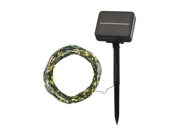 Sirius solcelledrevet lyssnor Knirke, 120 LED, grønn, 11,9 meter