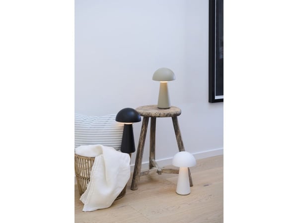 Sirius Sam Genopladelig Lampe - Hvid - H 28 cm