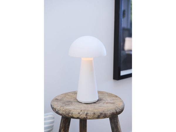 Sirius Sam Genopladelig Lampe - Hvid - H 28 cm