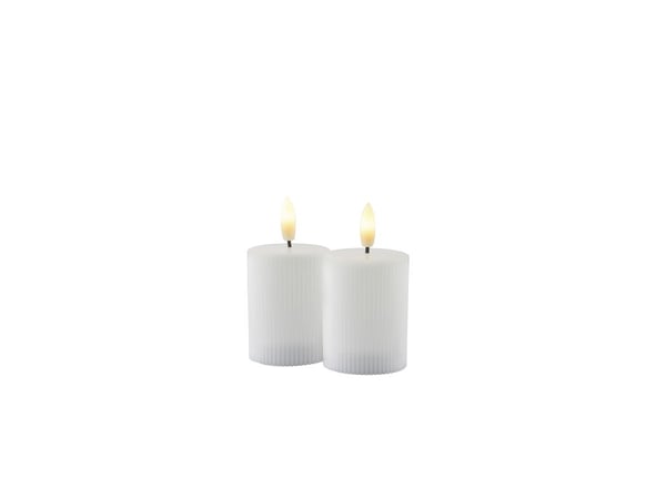 Julbelysning Tork Sirius Sirius Smilla uppladdningsbart mini-blockljus - vit - 2 st