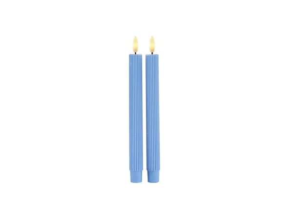 Sirius Smilla oppladbart kronelys 2 stk - Blå - H 25 cm
