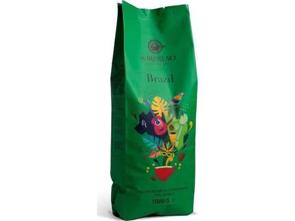 Kaffe Sorpreso Brazil Yellow Bourbon 1 kg hele bønner
