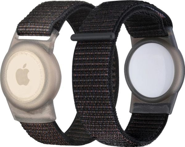 MOBILE ORIGIN beskyttende etui i nylon med svart bånd til Apple AirTag