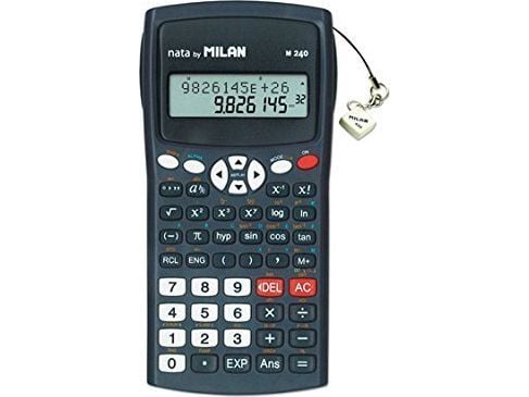 Milan 159110KBL, Tasku, Funktiolaskin, 12 lukua, 2 linjat, Akku, musta