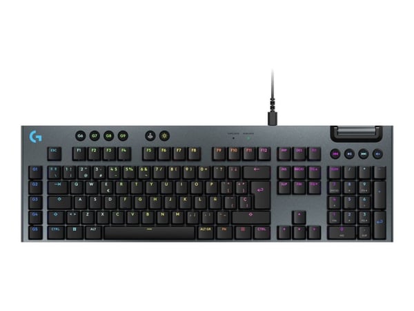 Logitech G G915 X - Tastatur - bakgrunnsbelyst - USB - QWERTY - Spansk - tastsvitsj: GL Tactile - svart