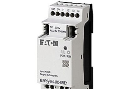 Eaton EASYE4, CH. 12-24VDC, 24VAC, 4DI, 4DO-R