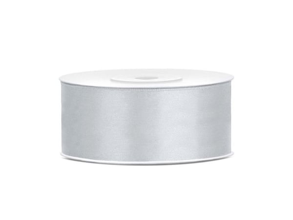 Party Deco satinband silver 25 mm x 25 m