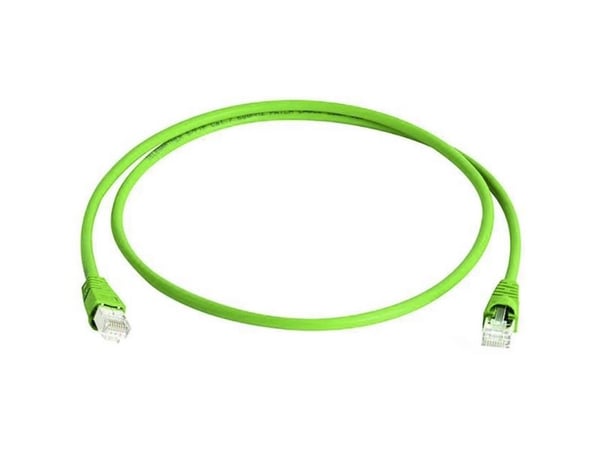 Teleg?rtner patchkabel, Cat.6A (dyp), S/FTP, 3,0 m, grønn halogenfri, foliepar og overall fletteskjerming, - 1 stk (L00002A0113)