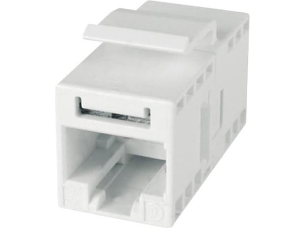 Telegärtner 100023168, Tasainen, Valkoinen, RJ-45, RJ-45, 10GBase-T, Cat6