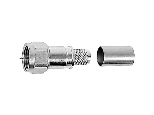 Telegärtner 100025624 100025624 F-liitin Pistoke, suora 75 Ω 1 kpl