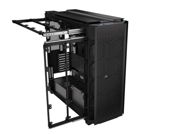 CORSAIR 9000D RGB AIRFLOW - Super full tower - SSI EEB - sidepanel med vindu (herdet glass) - ingen strømforsyning (ATX) - svart - USB/lyd