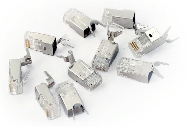 Digitus RJ45 8P8C kat. 6A suojattu yleisliitin AWG 22-24 kaapeleille X-ML-6F-OD-IMP /100kpl/