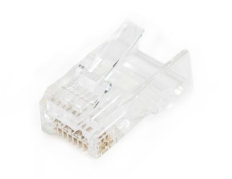 RJ45 (8P8C) DIGITUS cat.6 suora läpivientiliitin, AWG 26-24, 100 kpl:n pakkaus.