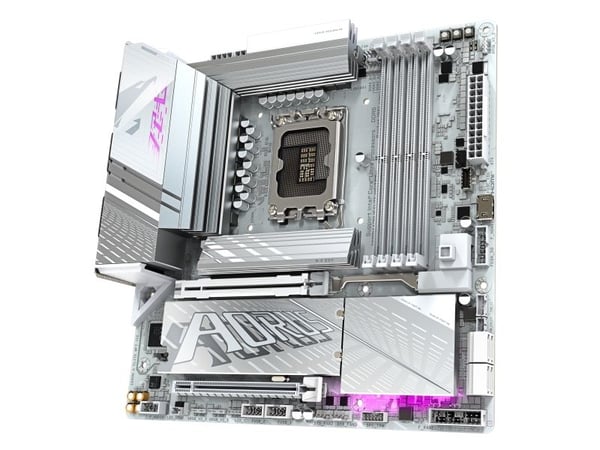 AORUS Z890M ELITE WIFI7 ICE - Hovedkort - micro ATX - LGA1851-sokkel - Z890 Chipset - USB4, USB-C 3.2 Gen2, USB 3.2 Gen 2, USB 3.2 Gen 1 - 2.5 Giga...