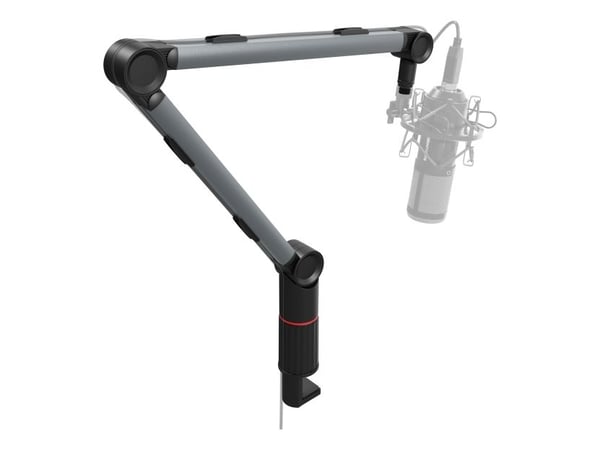 GENESIS NGM-2157, Boom-mikrofonstativ, Skrivebordsmontering, Grå, Aluminium, Metall, 3/8 5/8"