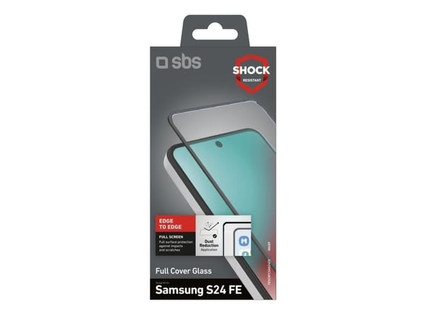 SBS TESCRFCSAS24FE, Samsung, Samsung Galaxy S24 FE, Støtbestandig, Ripebestandig, Sort, Gjennomsiktig, 1 stykker