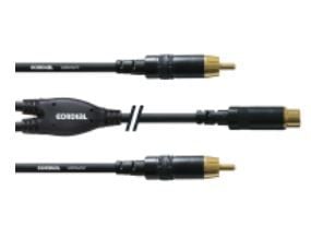 Cordial CFY 0.3 ECC, RCA, uros, 2 x RCA, naaras, 0.3 m, musta