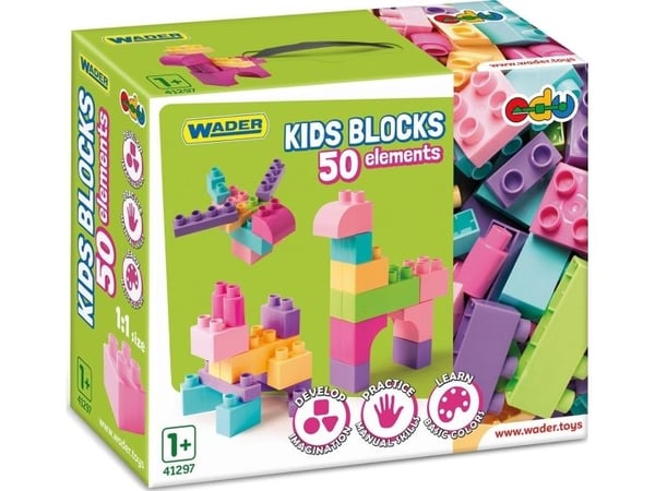 Kids Blocks 50 elementer, rosa