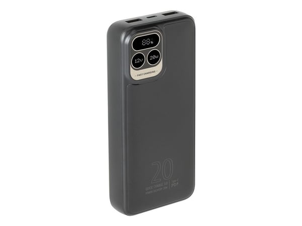 Rivacase VA2521, 20000 mAh, Lithium Polymer (LiPo), Grå