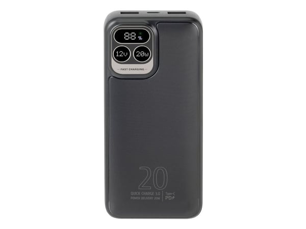 Rivacase VA2521, 20000 mAh, Lithium Polymer (LiPo), Grå