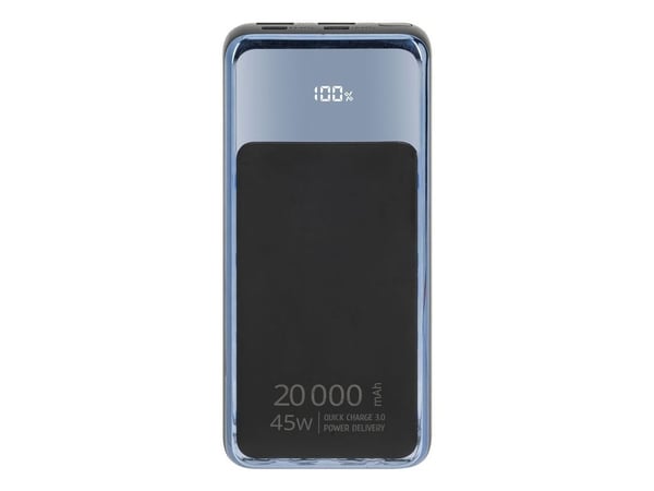 Rivacase VA1075, 20000 mAh, Lithium Polymer (LiPo), Sort, Blå