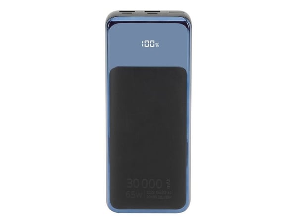 Rivacase VA1080, 30000 mAh, Lithium Polymer (LiPo), Sort, Blå