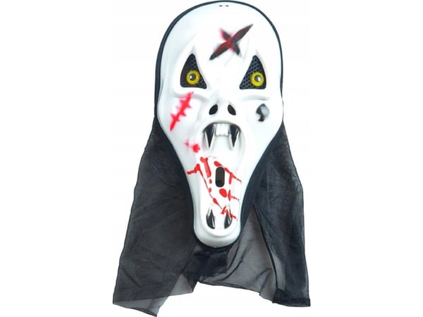 Julepynt MFP papirmaske Skrik hvit - arr 1042218