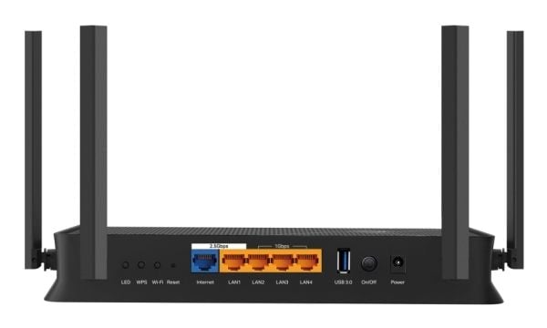 TP-Link Archer BE3600, Wi-Fi 7 (802.11be), Dobbelbånd (2.4 GHz / 5 GHz), Ethernet/bredbåndsforbindelse, Svart, Frittstående router