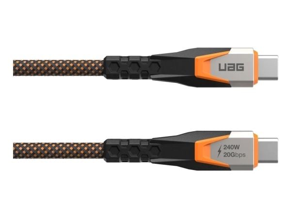 Urban Armor Gear 9B4415114097, 0,75 m, USB C, USB C, USB 3.2 Gen 2x2, 0,48 Gbit/s, musta, Oranssi