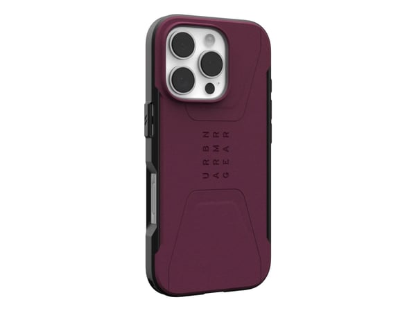 UAG UAG Civilian Magsafe - beskyttelsesdeksel for iPhone 16 Pro kompatibel med MagSafe (Bordeaux)