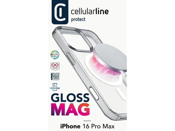 Cellularline 8018080482823, Suojus, Apple, iPhone 16 Pro Max, 17,5 cm (6.9"), Läpinäkyvä