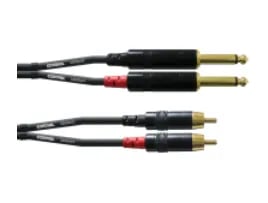 Cordial CFU 1,5 PC, 2 x RCA, Hanstik, 2 x 6,35mm, Hanstik, 1,5 m, Sort