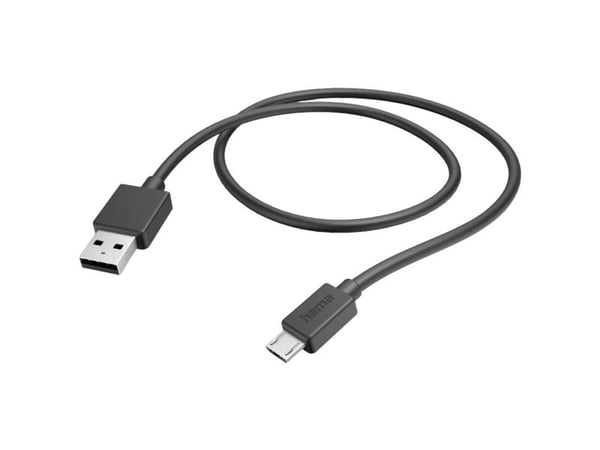 Hama 00201584, 1 m, Micro-USB A, USB A, USB 2.0, 0,48 Gbit/s, Svart