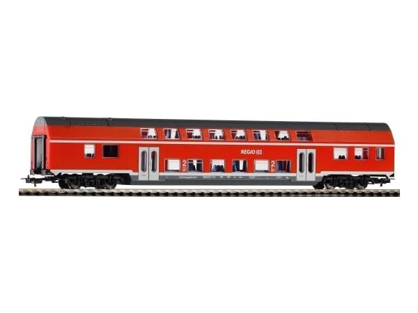 PIKO Bi-Level Coach DB Regio VI, Jernbanemodell, HO (1:87), Alle kjønn, Sort, Rød, Ikke for barn under 36 måneder