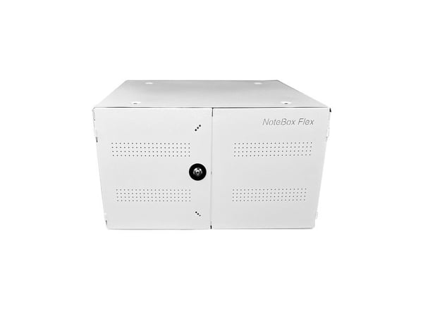 LEBA NoteBox 16 - Lagringsboks (kun lading) - for 16 nettbrett / notebook-er - USB-C - låsbar - stål - hvit - skjermstørrelse: inntiil 12" - veggmo...