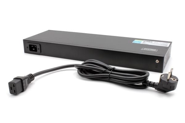 Digitus DN-DP-H-1-8C13, Kytkimellinen, 1U, musta, C20 liitin, 230 V, 16 A