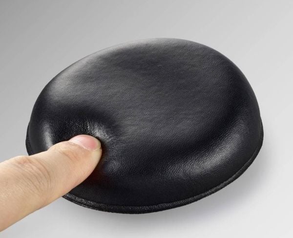 Renkforce RF-6031910, Kunstig lær, Lycra, PU-skum, Plast, Sort, 93 mm, 93 mm, 25 mm, 1 stykker