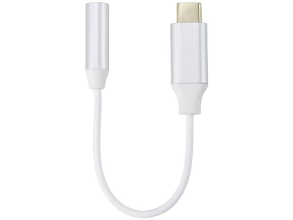 Renkforce RF-6056890, USB-C, 3,5 mm, 0,1 m, Vit