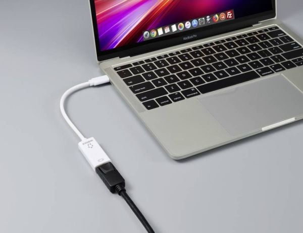 Renkforce RF-6056894, USB-C, DisplayPort, 0,15 m, Hvit