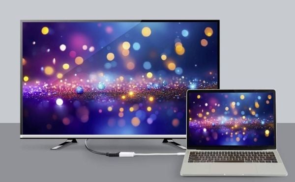 Renkforce RF-6056894, USB-C, DisplayPort, 0,15 m, Hvit